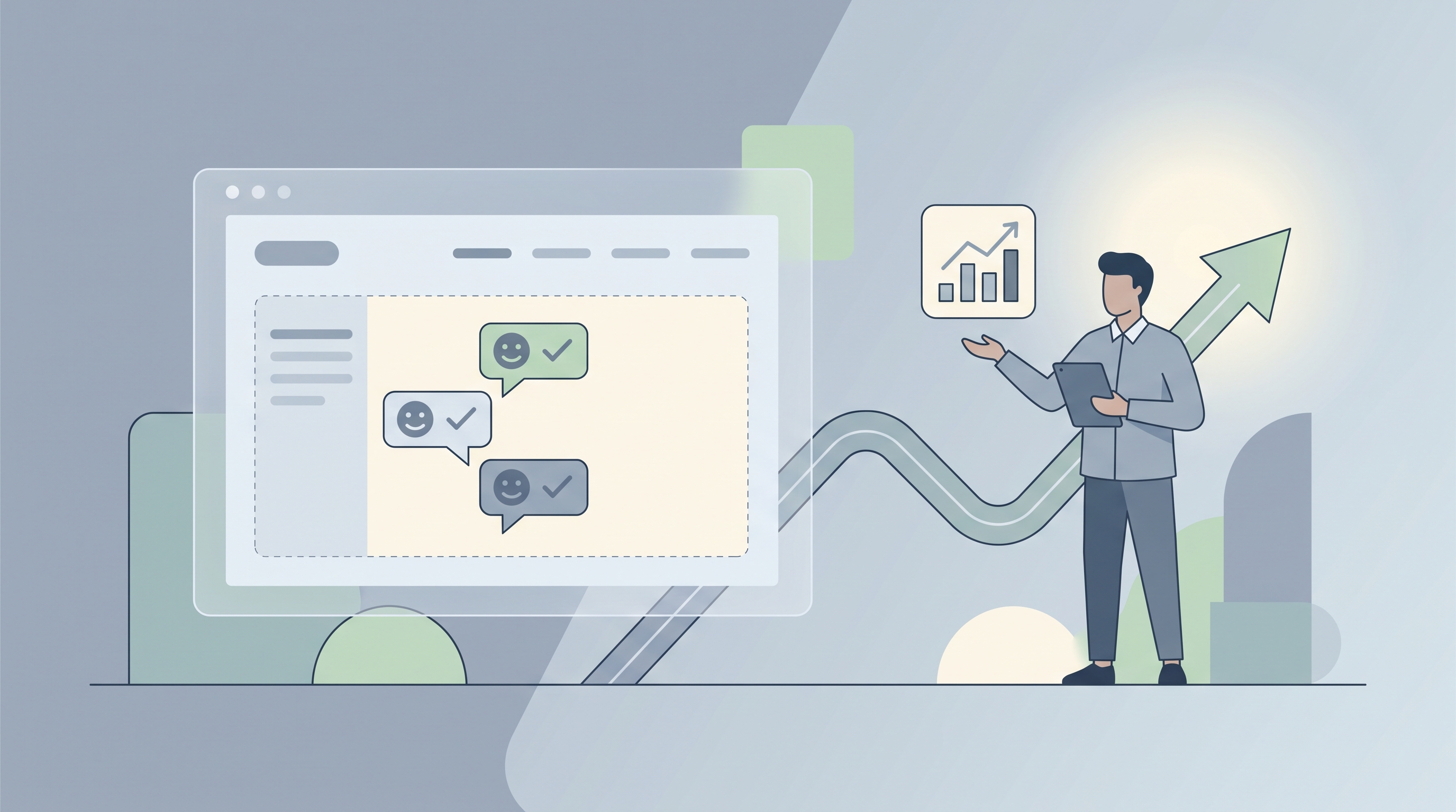 Illustrasjon til How to Use Customer Testimonials to Build Trust and Drive More Conversions on Your Website
